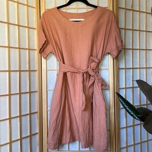 NotPERFECTLINEN short sleeved dress (ONE SIZE)